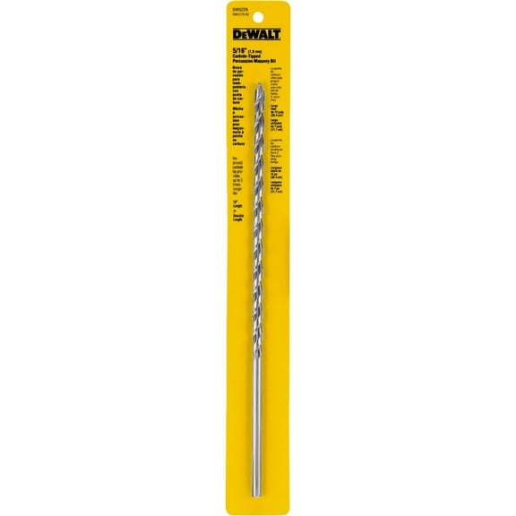 DEWALT DW5229 5/16-Inch by 12-Inch Carbide Hammer Drill Bit