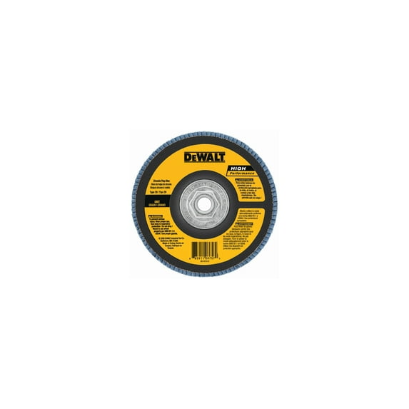 DEWALT DW8381H HP Flap Disc, 6 in Dia, 5/8-11 Arbor, 60 Grit, Zirconia Abrasive, Fiberglass Backing