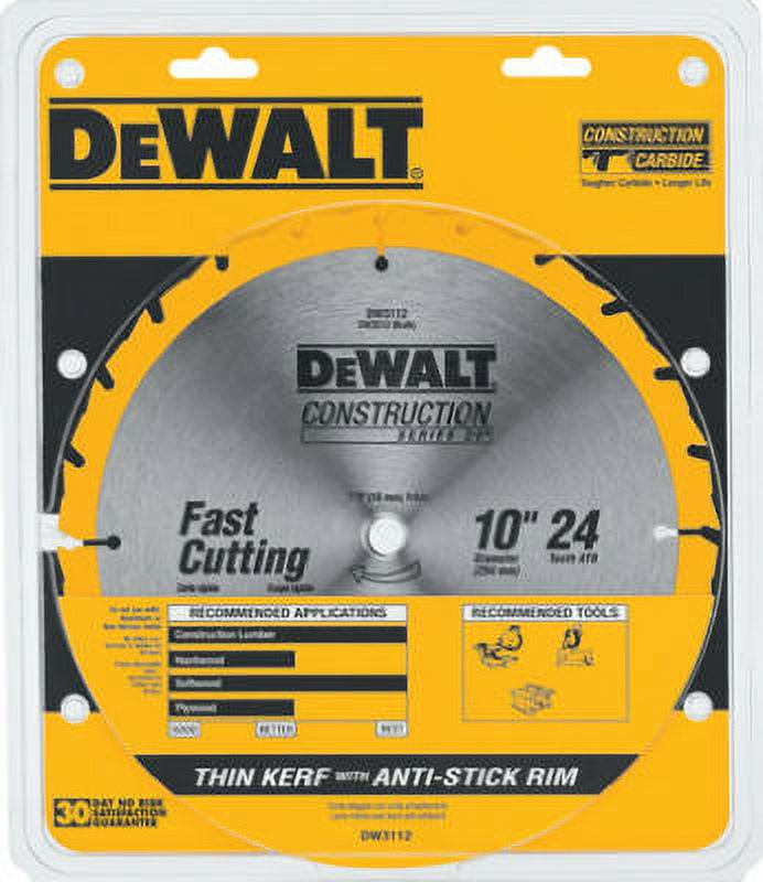 DEWALT 10 In. General Purpose Table Saw Blade DWA11024 - 24T - 1 Piece