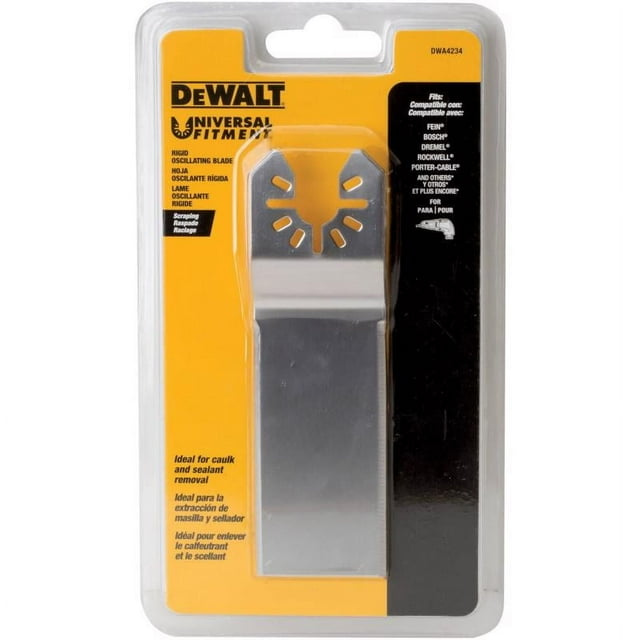 DEWALT DWA4234 Scraper Blade Universal Fitment Steel Rectangular Silver
