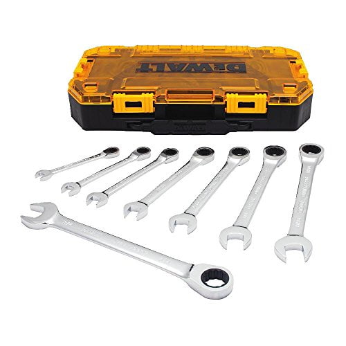 DEWALT DWMT73808 Direct Torque Technology Ratcheting Combination Wrench Set, 8 Pieces