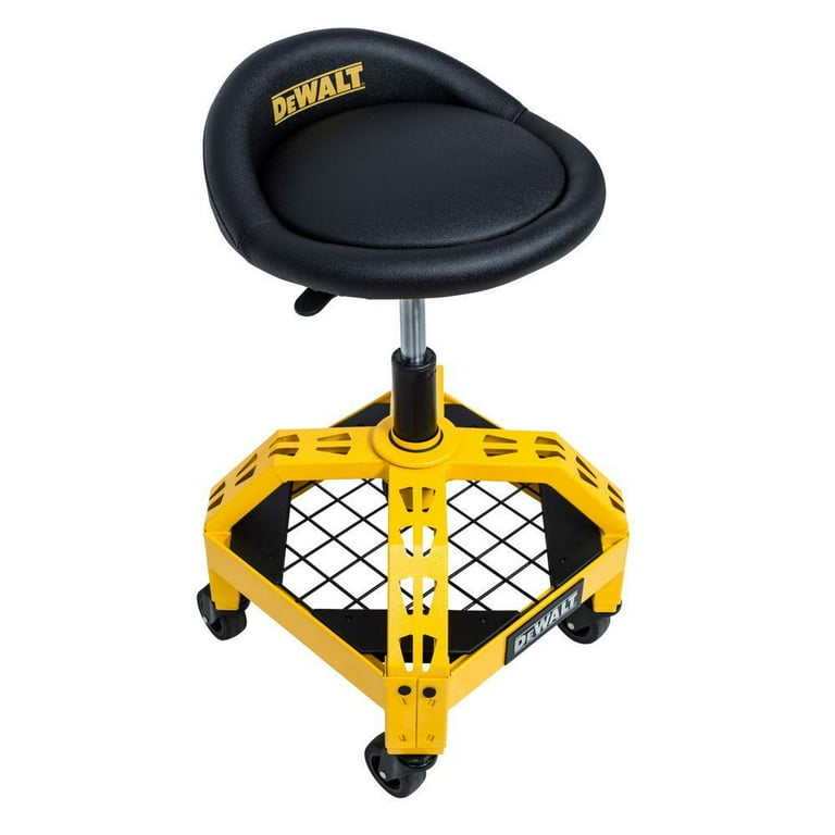 DEWALT DXSTAH025 24 in. H x 16 in. W x 16 in. D Adjustable Shop Stool with Casters