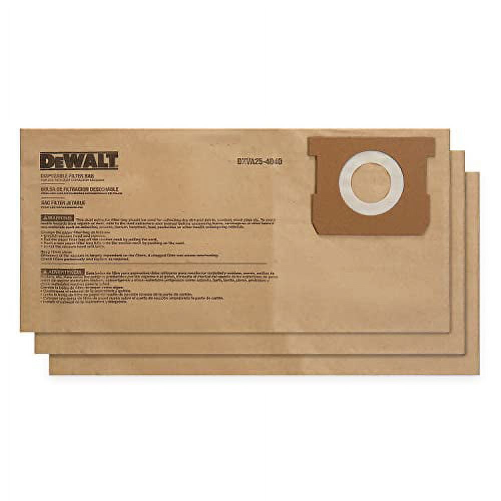 DeWalt DWV9401 inclue Filter Bags