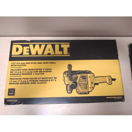 New in Box DeWalt DWD450 VSR Stud and Joist Drill with Clutch, 1/2-Inch