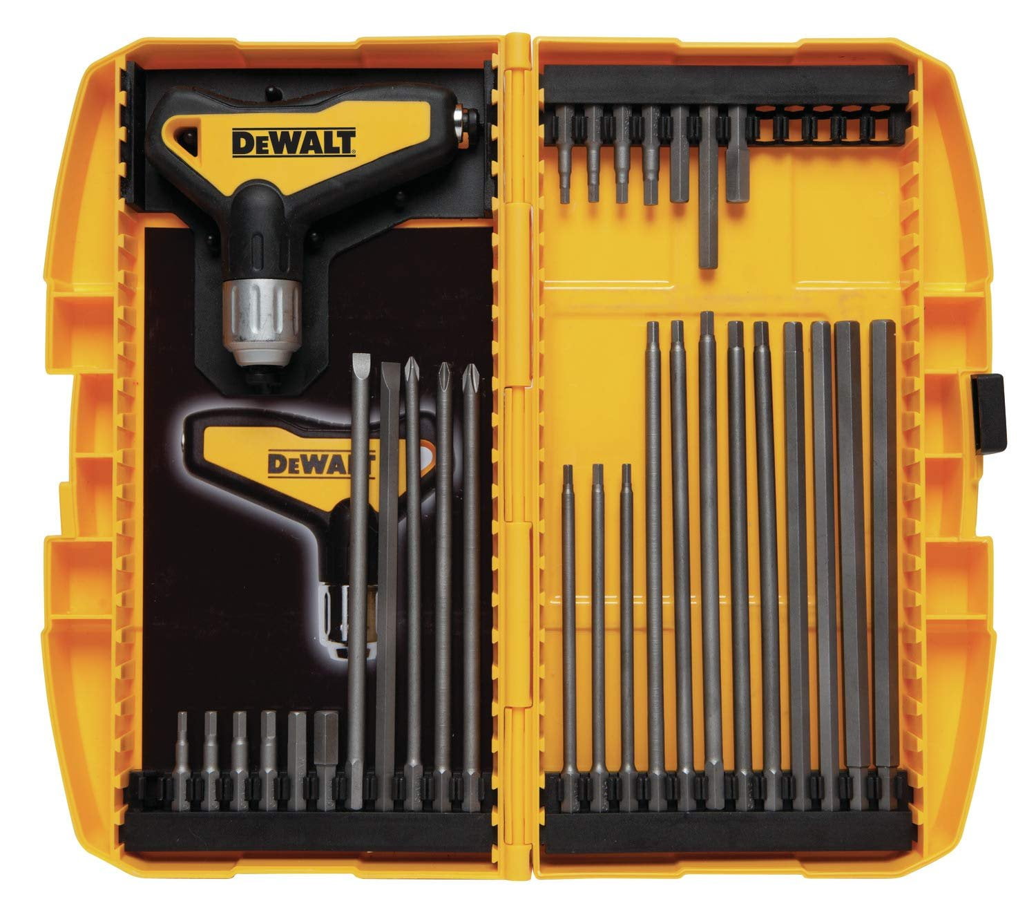 DEWALT Hex Key Wrench Set, Ratcheting. T-Handle Set, 31-Piece (DWHT70265) 