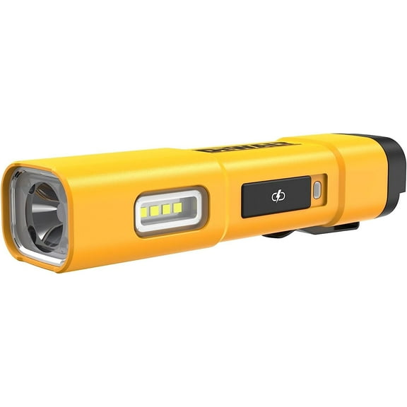 DEWALT LED Flashlight USB-C Rechargeable Magnetic Jobsite Light DCL183 - Waterproof - Yellow