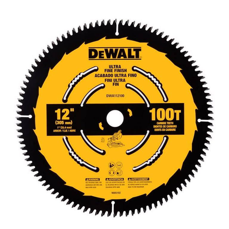 DEWALT Miter Saw Blade, 12 inch, 100 Tooth, Fine Finish, Ultra 