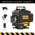 thumbnail image 1 of DEWALT New 4-Sided 360 ° Vertical 3-4D Green Beam 16-Line Self leveling Laser Level with Precise Vertical Cross - line Function, 1 of 7