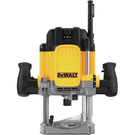 DEWALT Plunge Router 15 AMP, Includes Spindle Lock Button, 1/4 and 1/2 Collets, Built-In LED Light, Corded DWE625