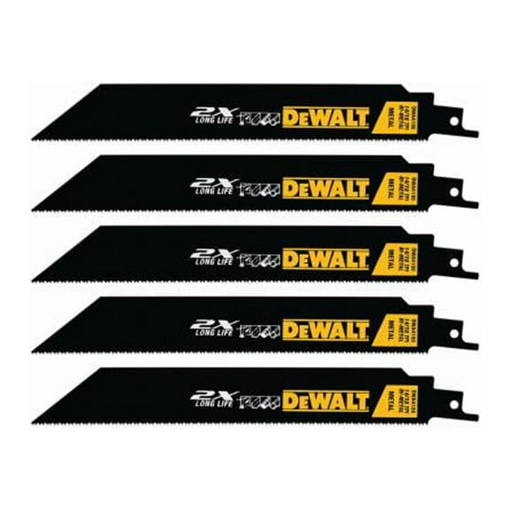 DEWALT Reciprocating Saw Blades, 8-Inch, 14/18TPI, 5-Pack DWA4188