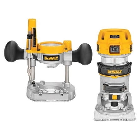 DEWALT Compact Router Fixed/Plunge Base Kit DWP611PK - Variable Speed 1.25 HP - Corded Electric