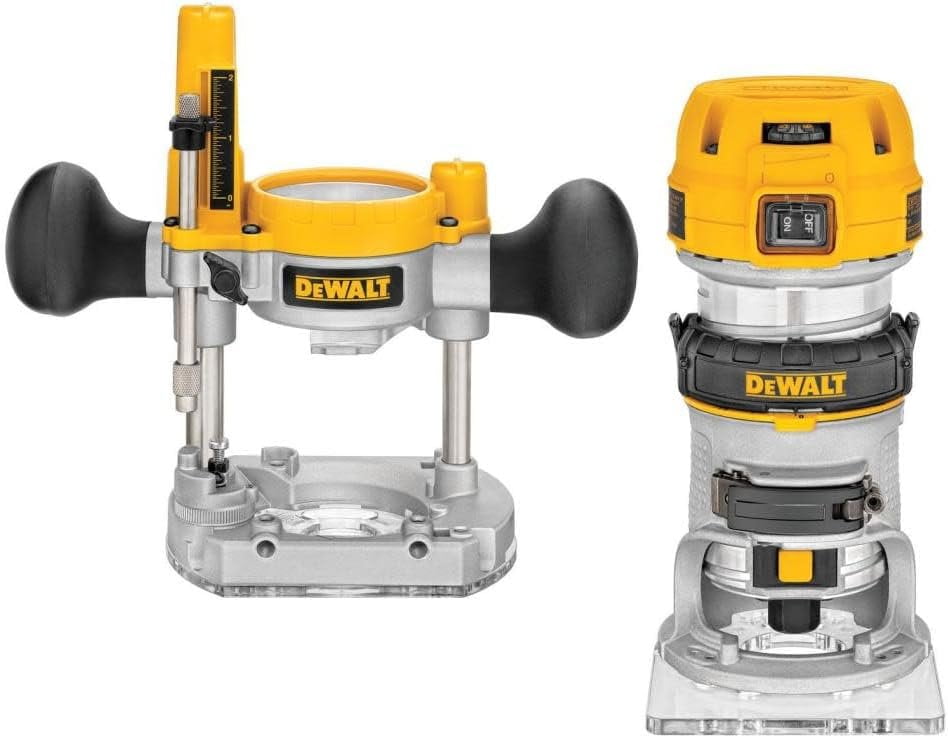 DEWALT Router Fixed Plunge Base Kit Variable Speed 1.25 HP Max Torque DWP611PK Walmart