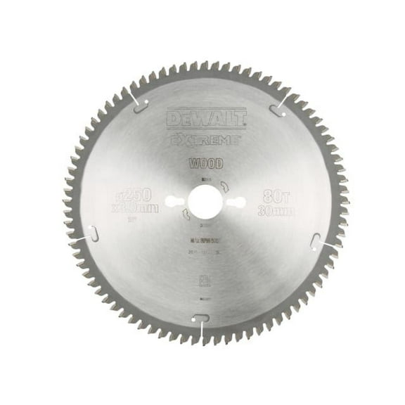 DEWALT - Series 40 Circular Saw Blade 250 x 30mm x 80T TCG/Neg