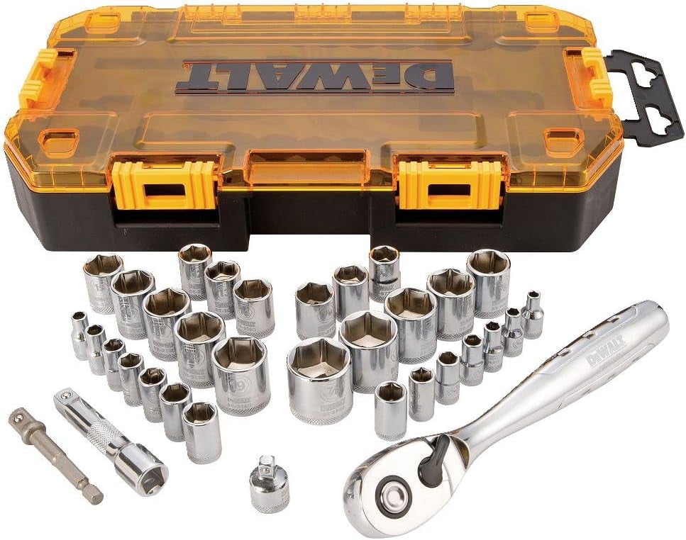 Dewalt √¢¬Ä¬éDWMT73804, Cromatic Finish Mechanic Socket Wrench & Set