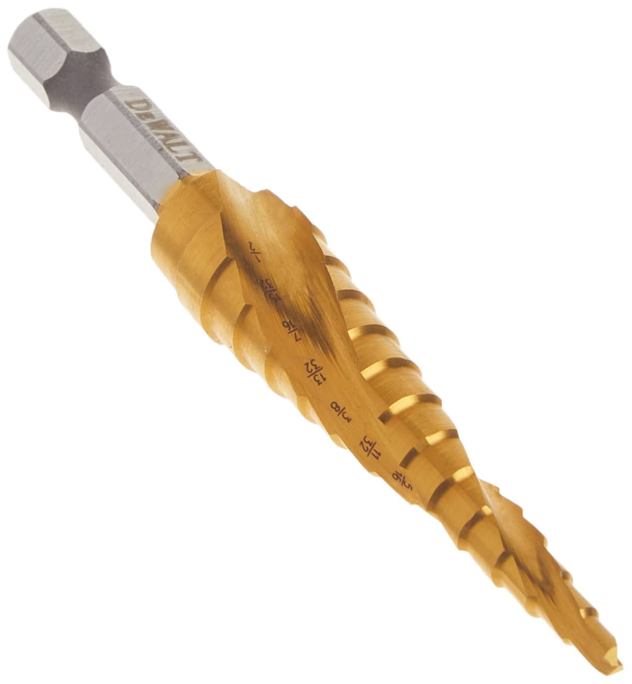 DEWALT Step Drill Bit, Impact Ready, 1/8-Inch-1/2-Inch DWA1783IR