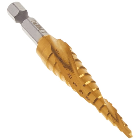 DEWALT Step Drill Bit, Impact Ready, 1/8-Inch-1/2-Inch DWA1783IR