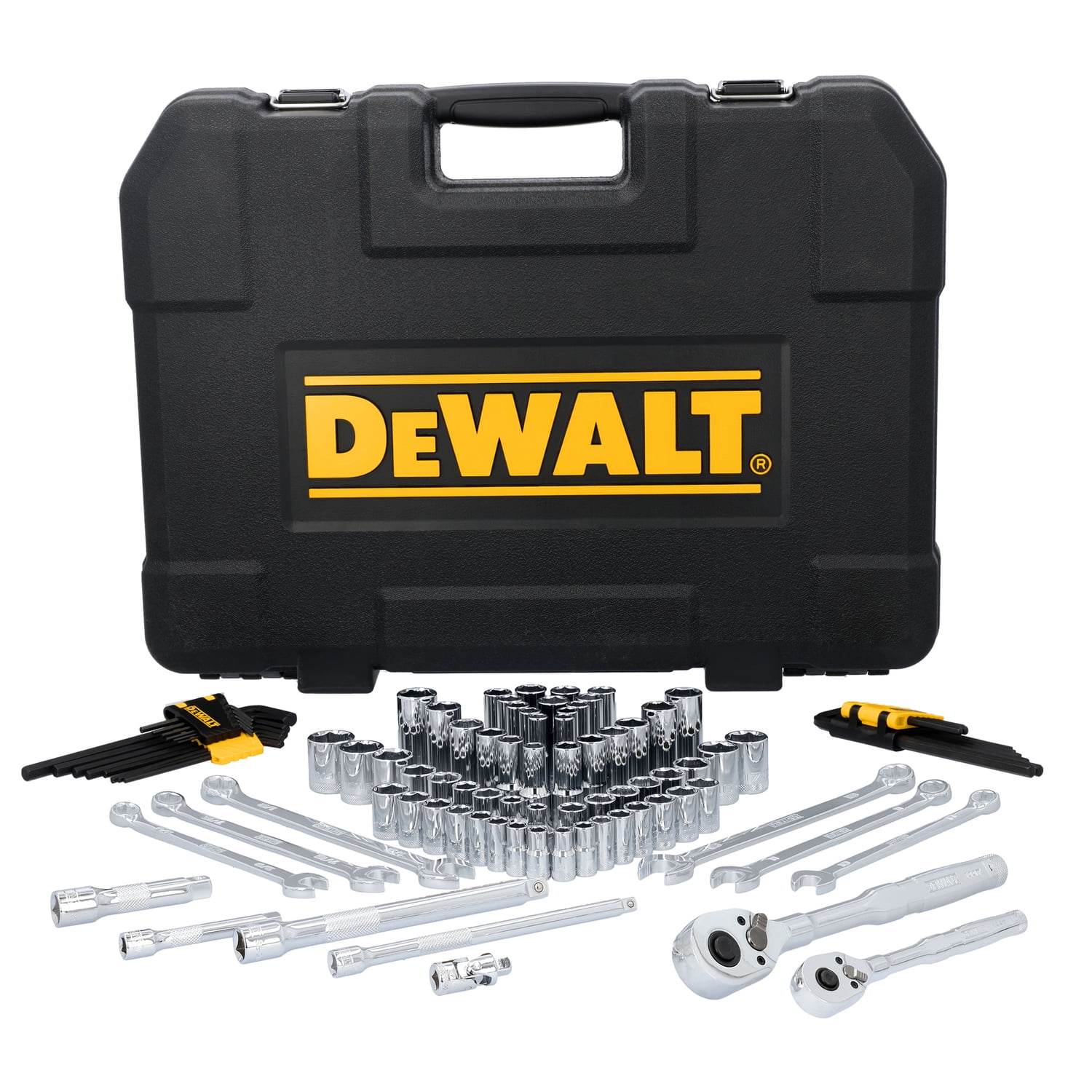 DEWALT TOUGHSERIES 2 Drive Mechanics Tool Set with 100 Pieces plus Case, DWMT45407