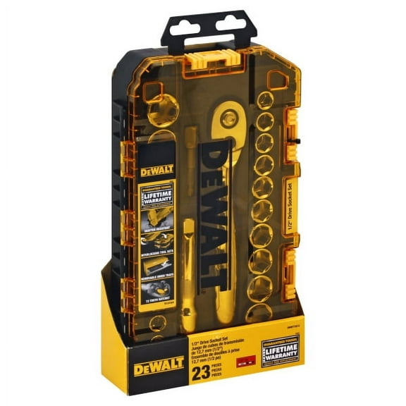 DEWALT Tough Box Tool Kit, 1/2" Drive Socket Set