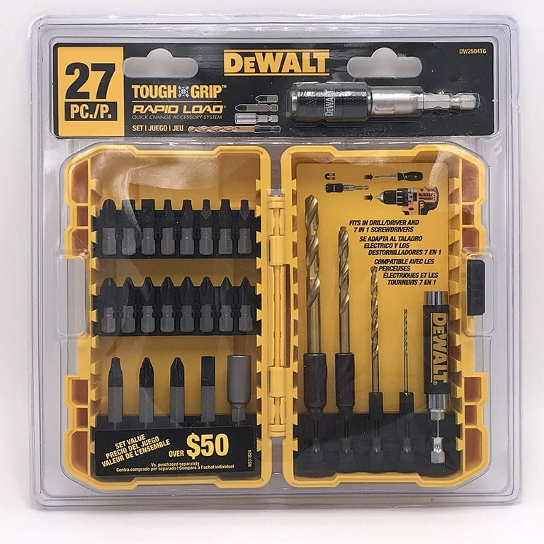 DEWALT Tough Grip 27-Piece Steel Hex Shank Screwdriver Bit Set DEWALT Tough Grip 27-Piece Steel Hex Shank Screwdriver Bit Set