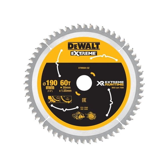 DEWALT - XR FlexVolt Circular Saw Blade 190 x 30mm x 60T