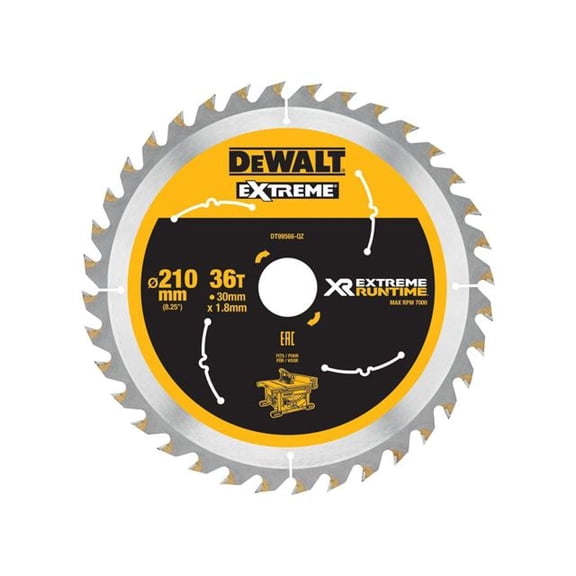 DEWALT - XR FlexVolt Table Saw Blade 210 x 30mm x 36T