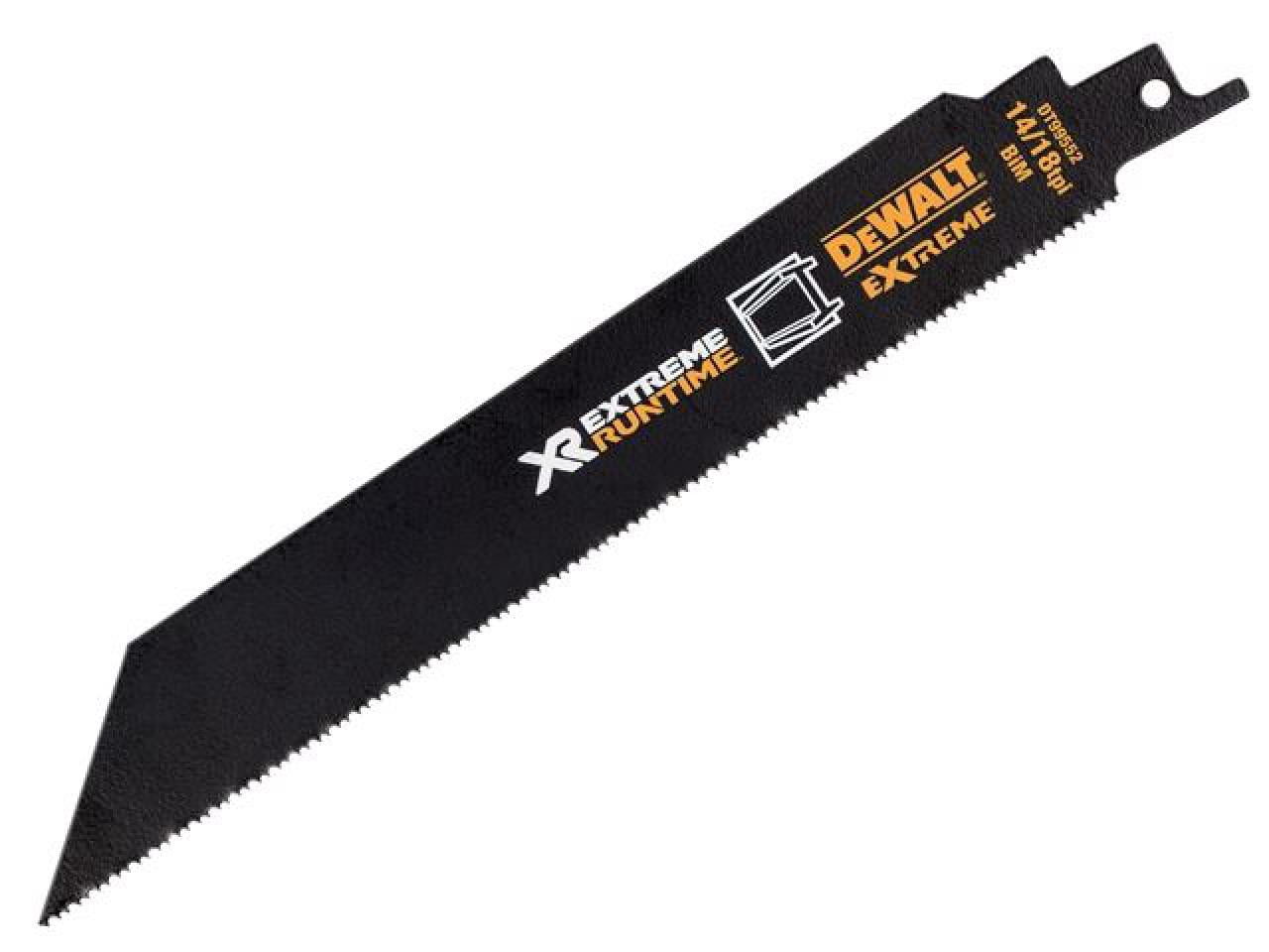 DEWALT - XR Metal Reciprocating Blade 203mm 14/18 TPI Pack of 5