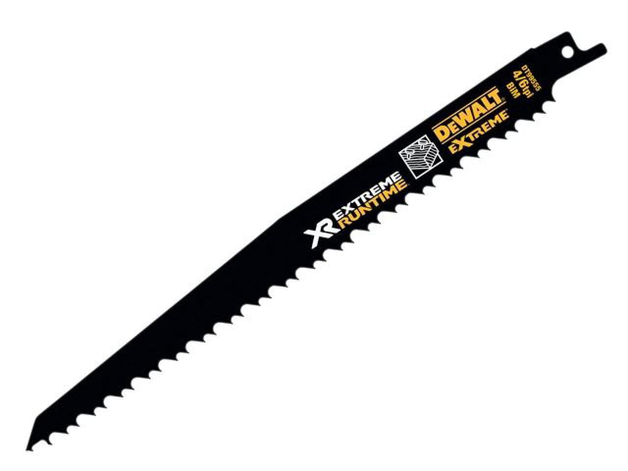 DEWALT - XR Wood With Nails Reciprocating Blade 230mm 4/6 TPI Pack of 5