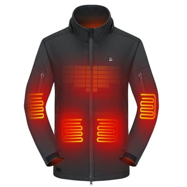 ORORO Men's Electric Heated Jacket with Battery & Removable Hood