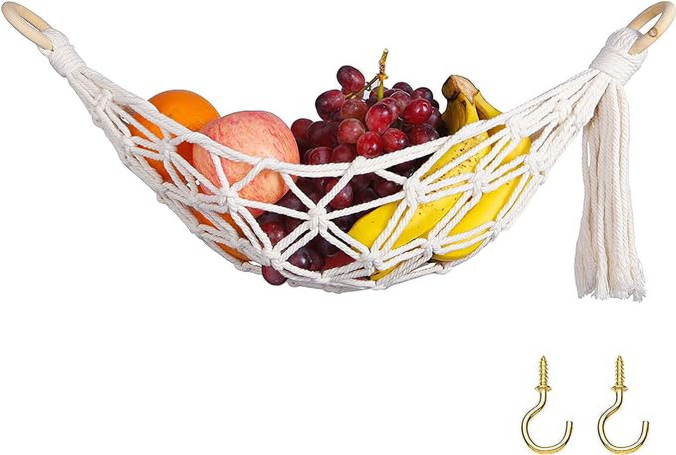 DEWECHO Macrame Fruit Hammock Under Banana Hammock for Boho