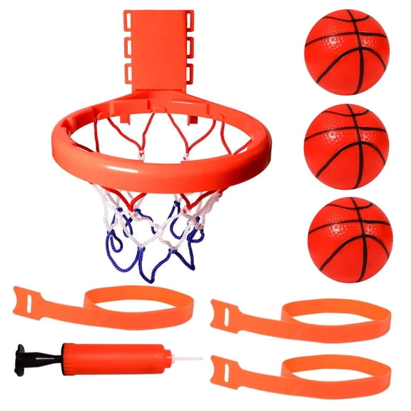 DEWEL Basketball Hoop, Bathtub Shooting Game for Kids/Toddlers/Boys/Girls, Balls Playset Bathroom Games Bath Toys, 3 Balls Included