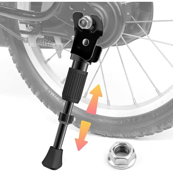 DEWEL 1-Leg Rear-Mount Kickstand for 12" BMX Bikes, Black