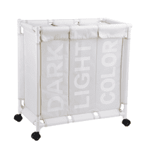 Rubbermaid Hip Hugger Laundry Basket FG299787WHT 3 Handle 1.5 Bushel ...