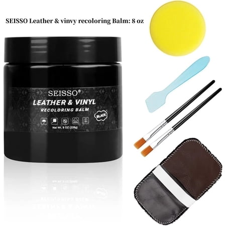 SEISSO Leather Repair Kit, 8 Garen, Black, 1 Count