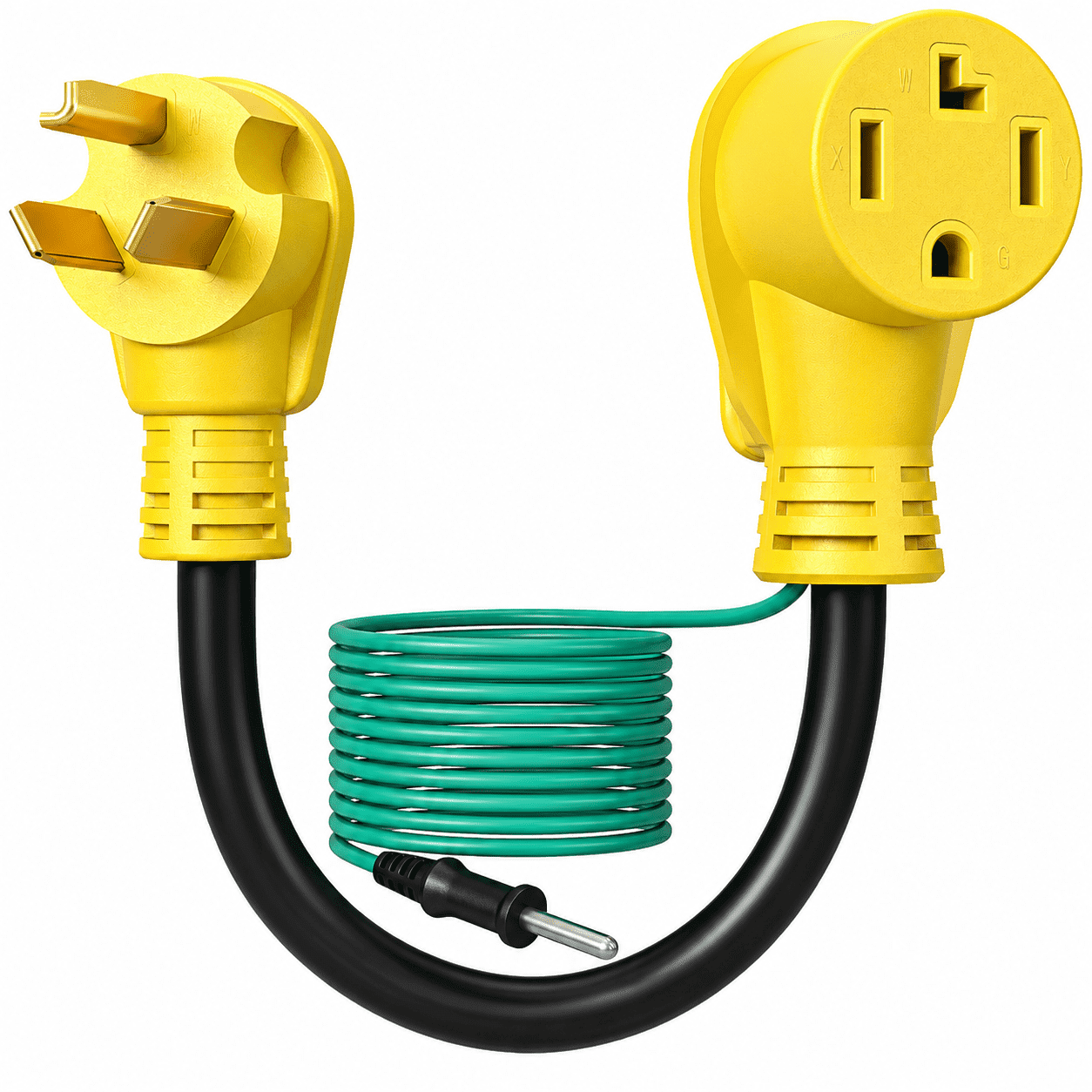 DEWENWILS 18 inches Dryer Adapter Cord, 4 Prong To 3 Prong 1.5ft Dryer Connector Cord, STW 10-AWG, 30Amp/250V/7500W