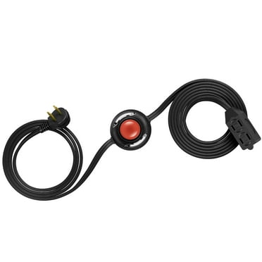 DEWENWILS 12 FT Extension Cord , ON/Off Foot Switch Power Cord for Indoor Lighting, 2-Prong 3 Outlets, Black