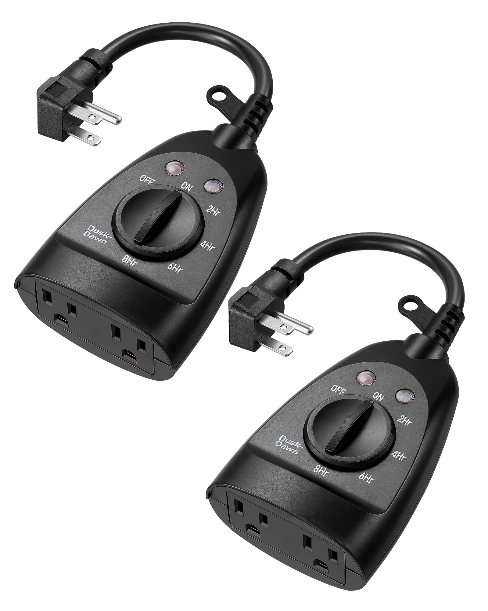 Sensor Outlet DEWENWILS Outdoor Timer Outlet, Waterproof, 2 Grounded Outlets, Dusk to ...