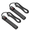 thumbnail image 1 of DEWENWILS 2-Pack Power Strip Surge Protector,  6-Outlet Power Strip with 6ft Long Extension Cord, New, 1 of 6