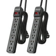 thumbnail image 1 of DEWENWILS 2-Pack Power Strip Surge Protector,  6-Outlet Power Strip with 6ft Long Extension Cord, New, 1 of 7
