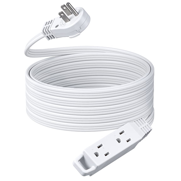 DEWENWILS 20FT 360° Rotating Flat Plug Extension Cord 3 Prong 16 AWG Grounded Power Strip Power Cable