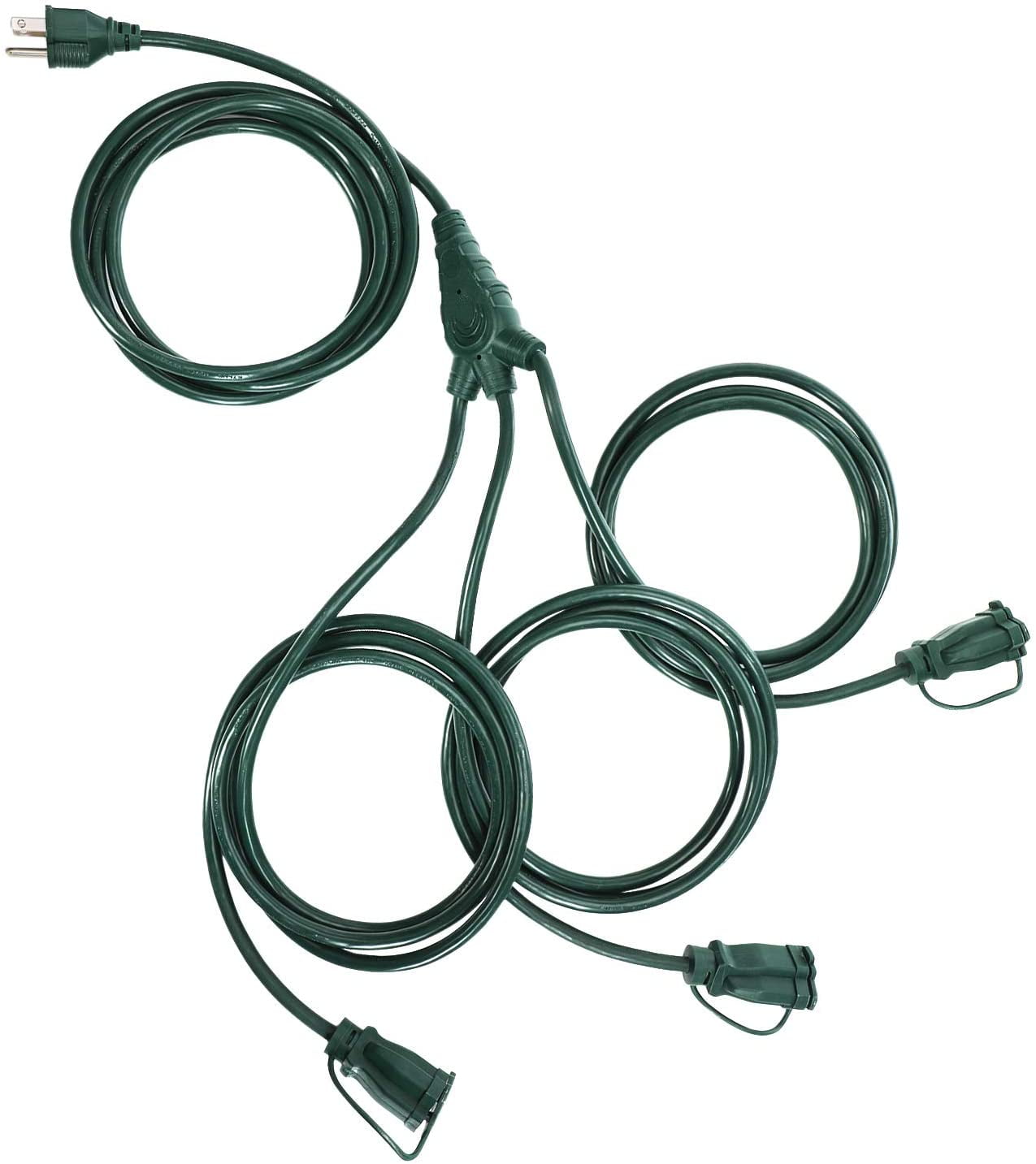 DEWENWILS 25ft Extension Cord with 3 Outlets for Halloween Christmas