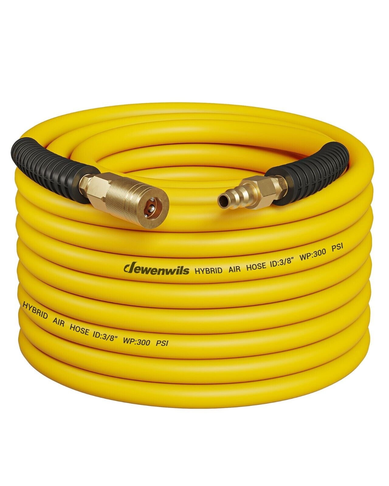 Dino-Hide WLEPRO1250 1/2" X 50' Heavy Duty Rubber Air Hose – 300 PSI, Lightweight, Kink & Weather Resistant
