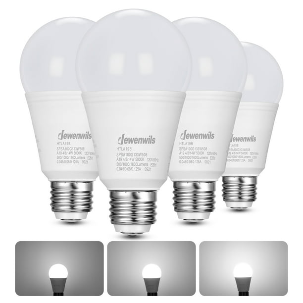 DEWENWILS 3 Way Light Bulbs, LED Bulbs 40/60/100W Equivalent 5000K