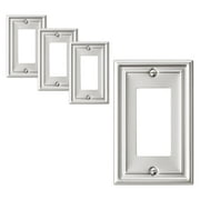 DEWENWILS 4-Pack Outlet Covers, Metal Decorative Wall Plates for Electrical Outlets, GFCI, Dimmer Switch