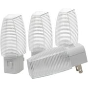 DEWENWILS 4-Pack Plug in LED Night Light, Manual On Off Nightlights for Hallway,  Stairs, Garage, Bedroom, Kitchen, Bedroom, Nursery, Warm White
