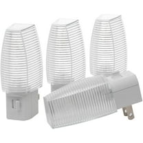 DEWENWILS 4-Pack Plug in LED Night Light, Manual On Off Nightlights for Hallway,  Stairs, Garage, Bedroom, Kitchen, Bedroom, Nursery, Warm White