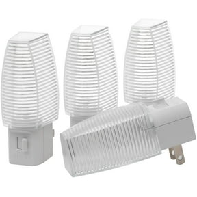 DEWENWILS 4-Pack Plug in LED Night Light, Manual On Off Nightlights for Hallway,  Stairs, Garage, Bedroom, Kitchen, Bedroom, Nursery, Warm White