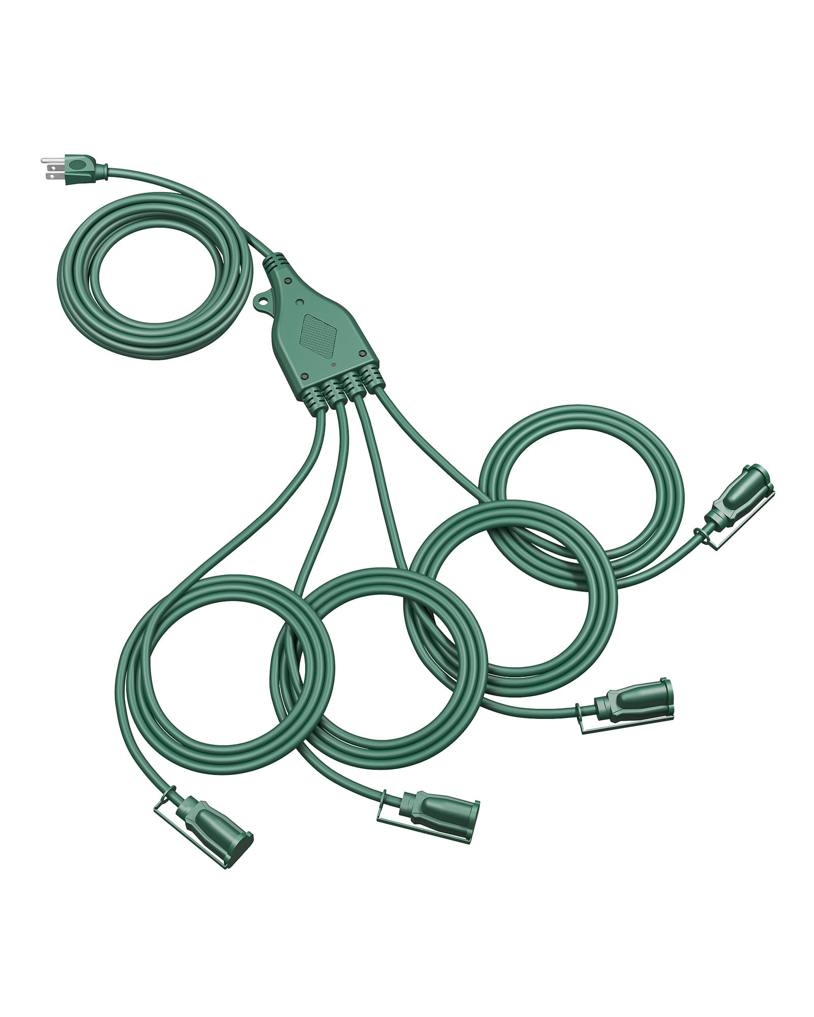DEWENWILS 46 FT (22'+6'+6'+6'+6') Outdoor Extension Cord for Christmas Lights with 4 Outlets