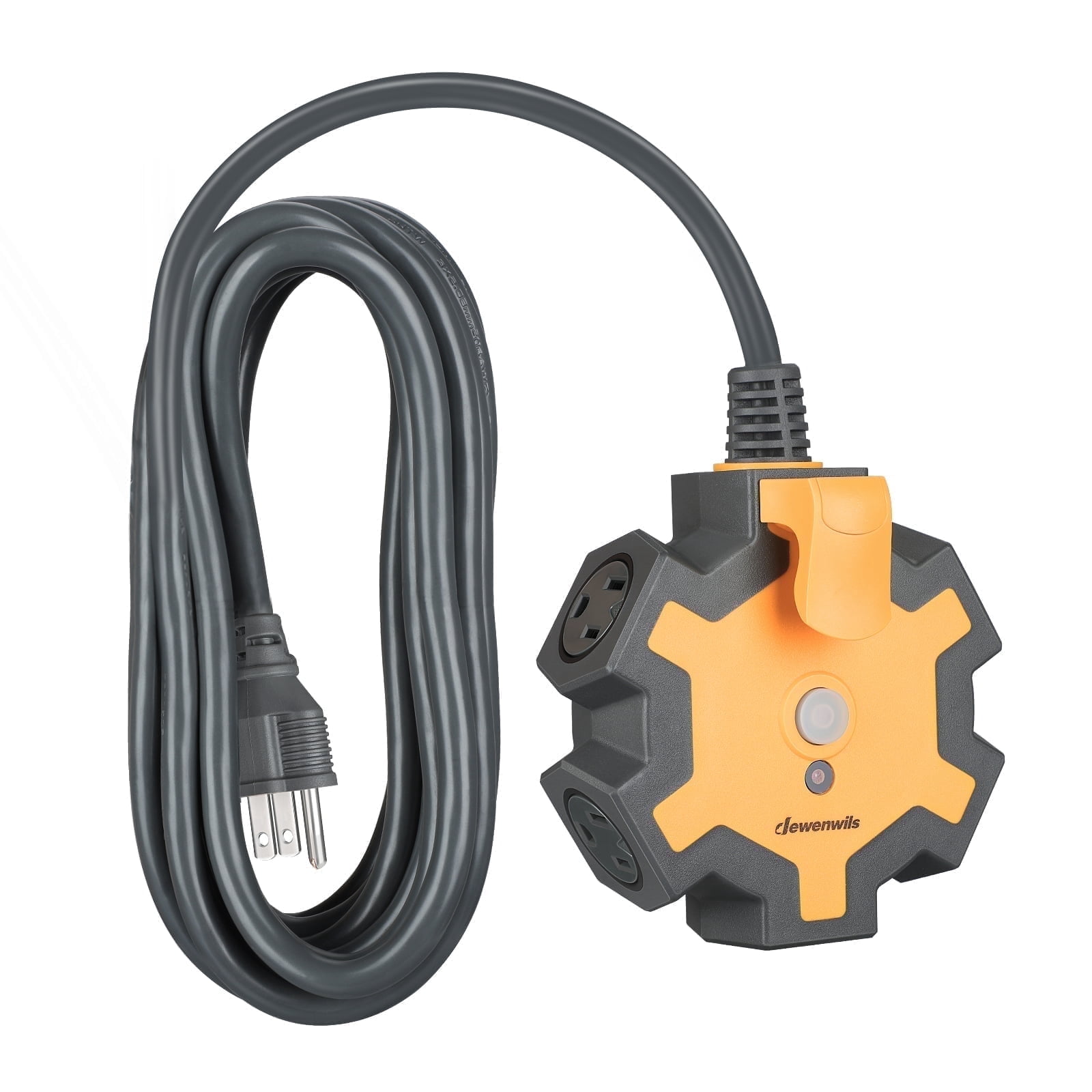 DEWENWILS 5-Outlet Heavy Duty Power Strip, outlet extender  25FT Long Extension Cord