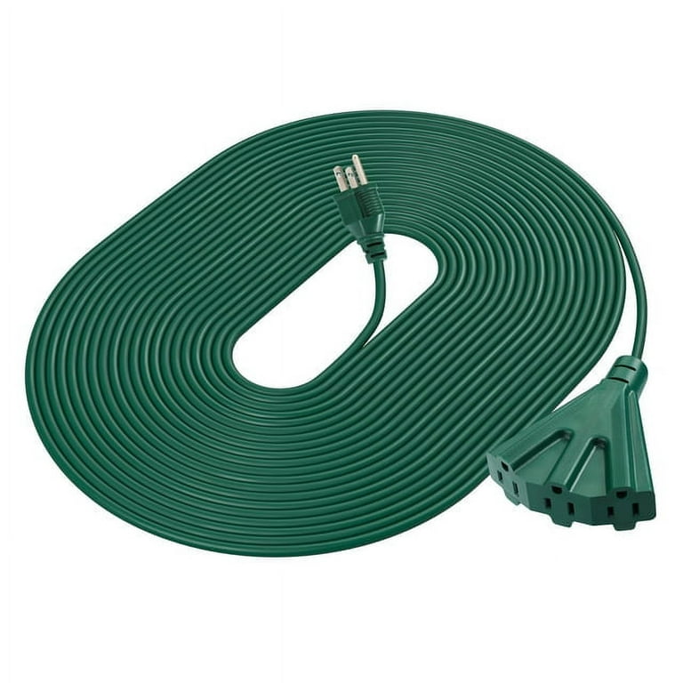 DEWENWILS 50 FT Outdoor Extension Cord for Outside Landscape Lighting with  3 Outlets, 16/3 SJTW Power Cable Weatherproof 