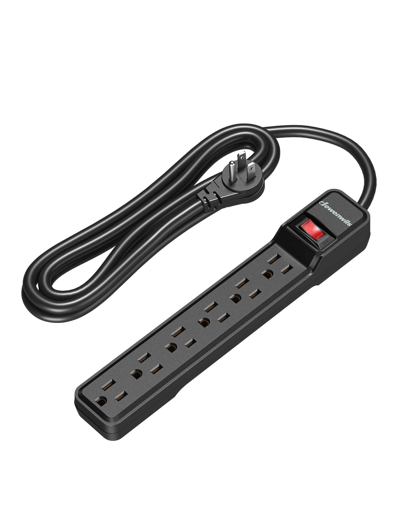 Philips 6Outlet Surge Protector Power Strip, Braided, 4 ft Cord, Flat